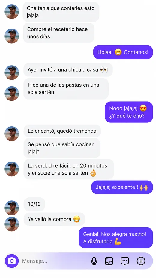 Captura real de un mensaje de un comprador, 1 de 8