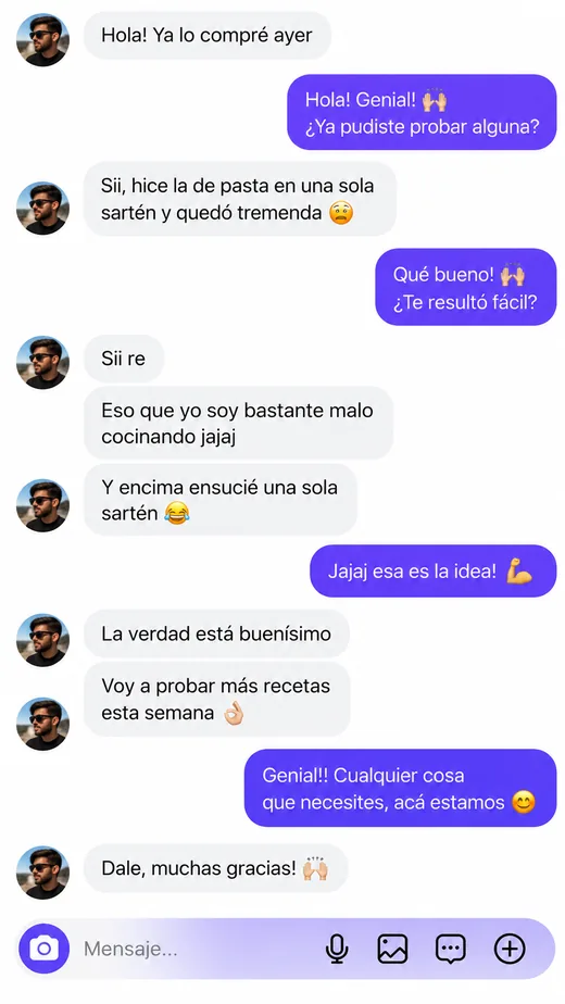 Captura real de un mensaje de un comprador, 2 de 8
