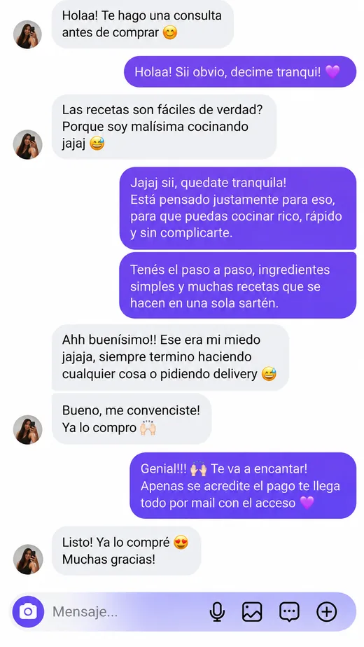 Captura real de un mensaje de un comprador, 4 de 8