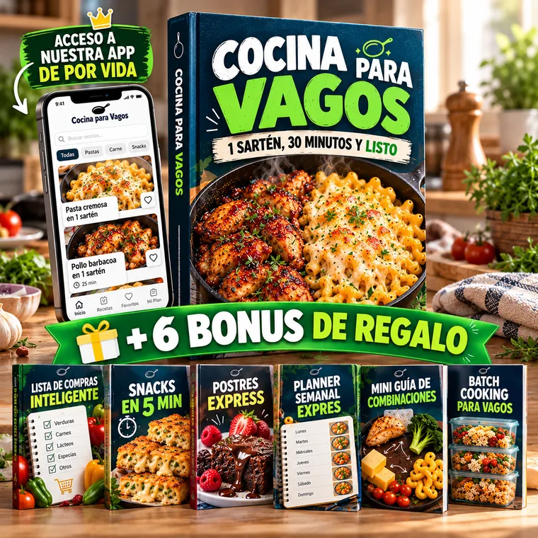 El pack completo de Cocina para Vagos con los 6 bonus de regalo